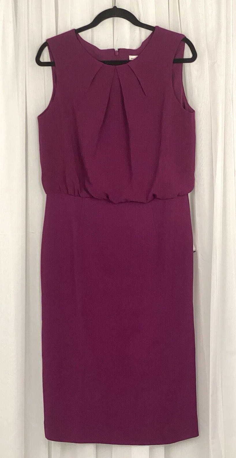 Dress The Population Sz XL Dark Magenta Pink Amanda Sleeveless Sheath Dress New