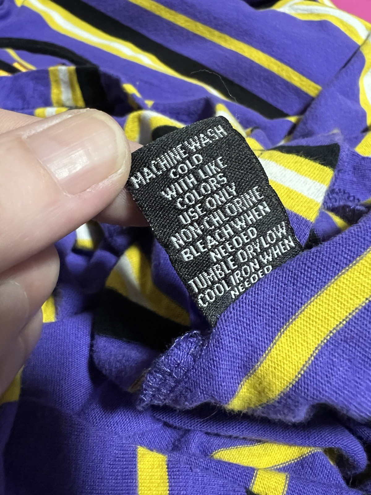 Clout Hooded Tshirt Medium Short Sleeve Purple Yellow Striped Vox Populi