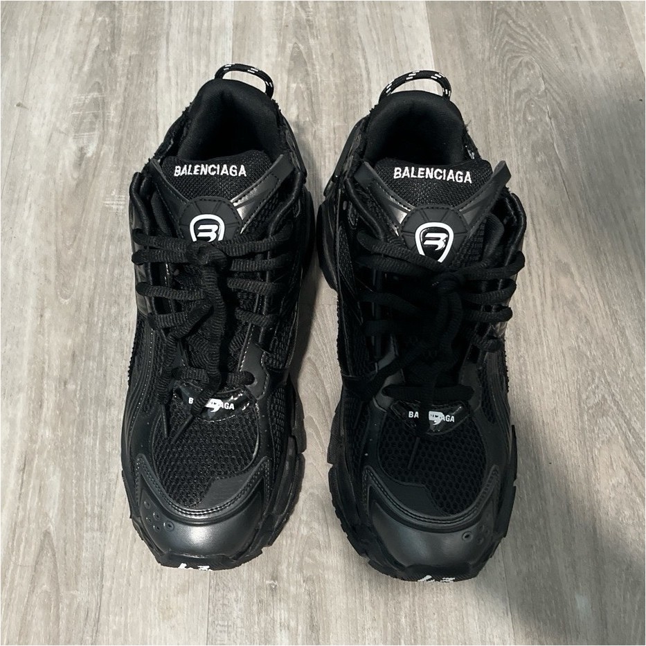 Runner Black Lace Up Men’s Athletic Sneaker Shoes