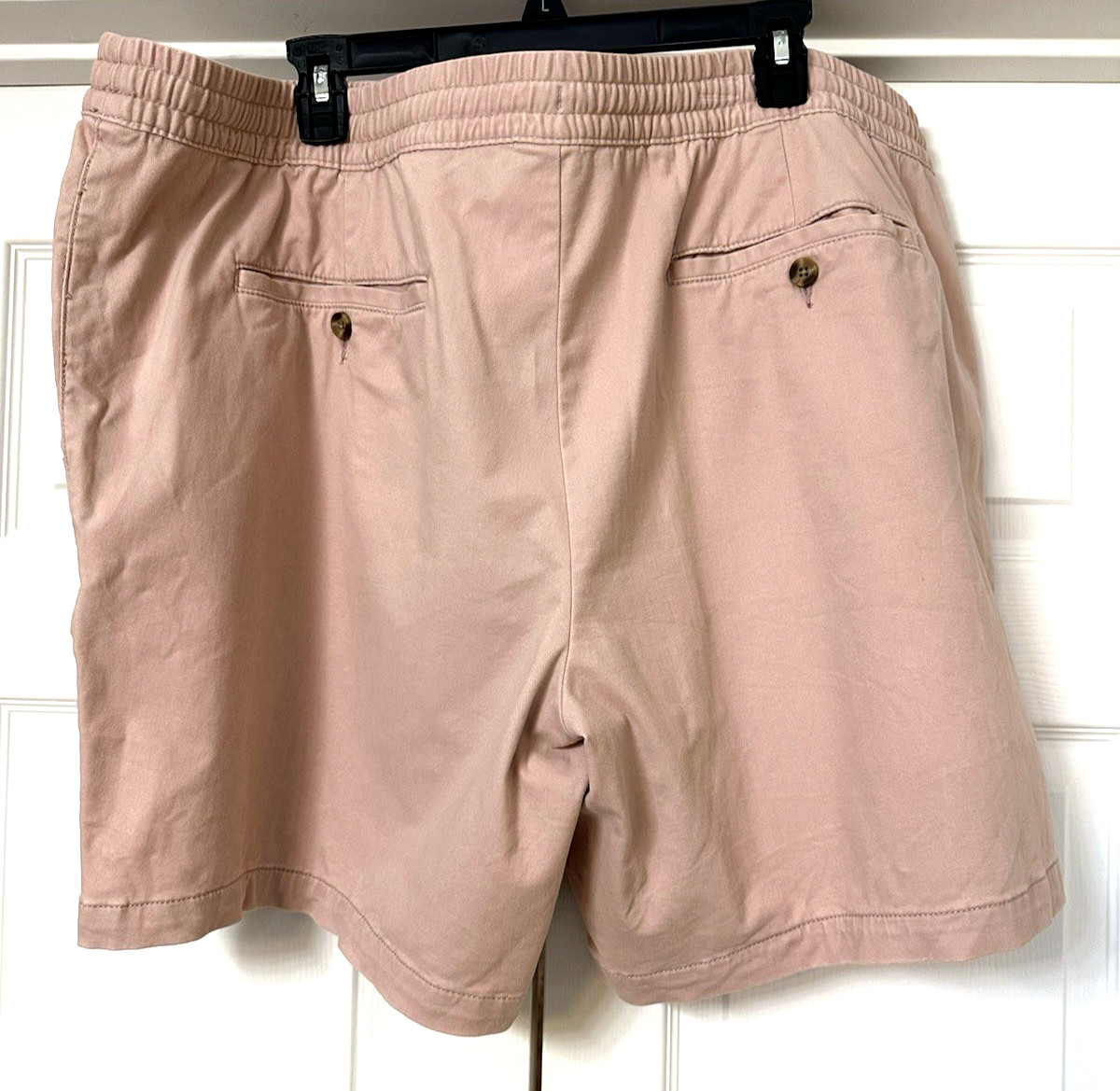 George Men’s 2XL Cotton Blend Elastic Waist Drawstring Pocket Rose Shorts 44-46