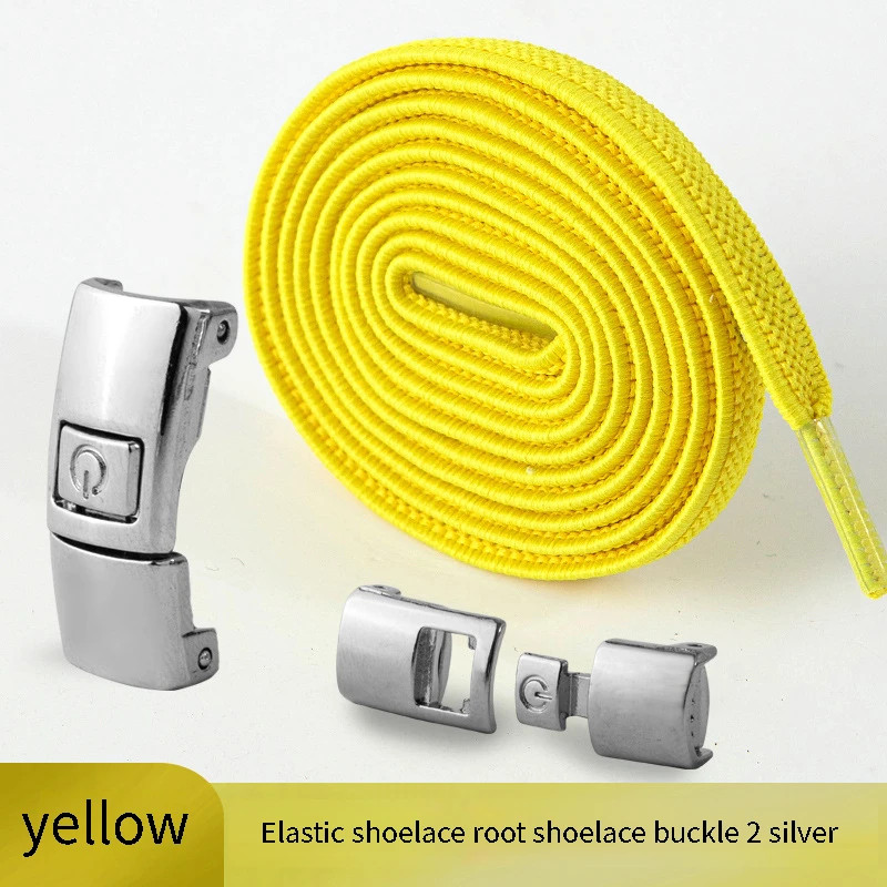 1Pair Elastic Laces Sneakers 6mm Width Flat Shoelaces Without ties Kids Adult Lo