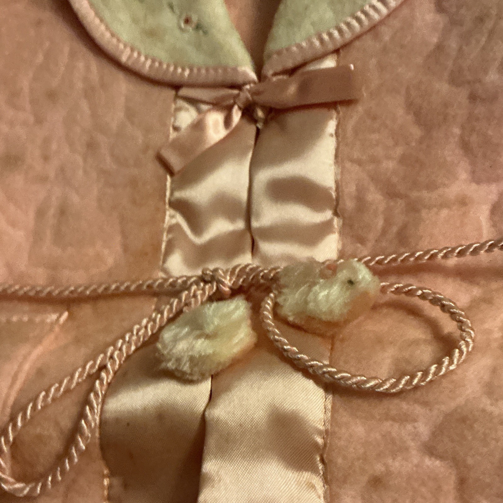 Beacon Vintage 1939 Pink Velour Newborn Robe & Booties 2pc Set
