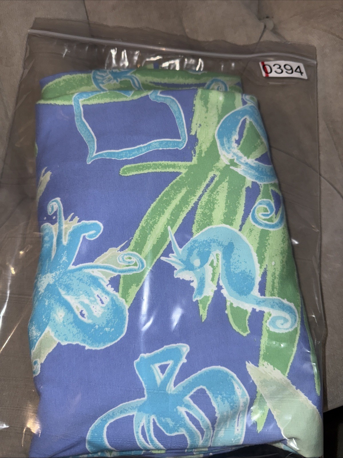 Ana Clare T Shirt Dress L under Sea Horse Fish Octopus Lavender Coastal Pockets