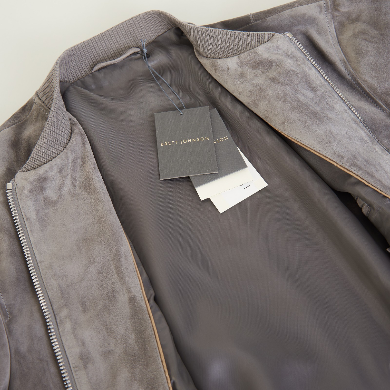 BRETT JOHNSON 4200$ Suede Bomber Jacket