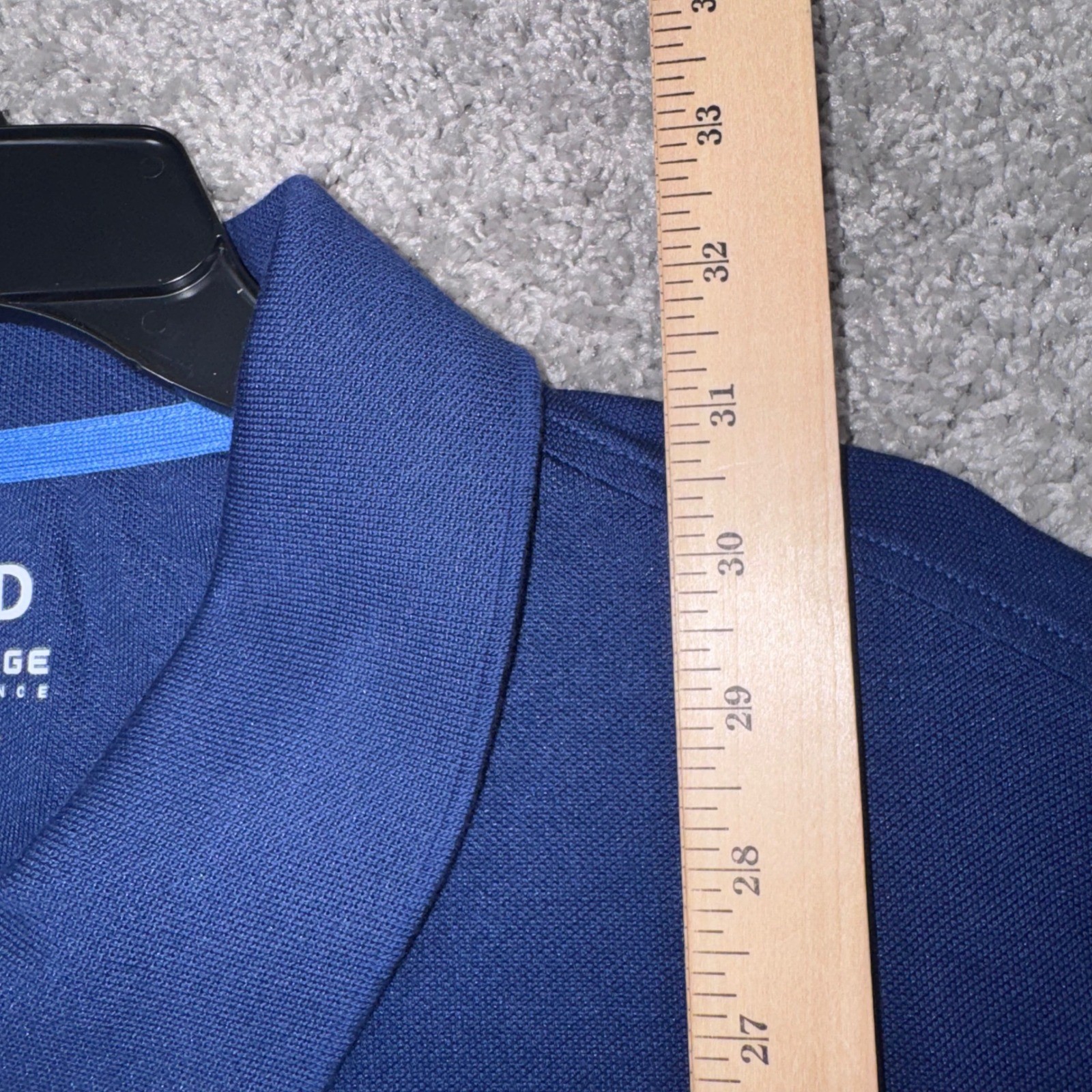 IZOD Advantage Performance Polo Mens Striped Stretch Medieval Blue 2XB NEW