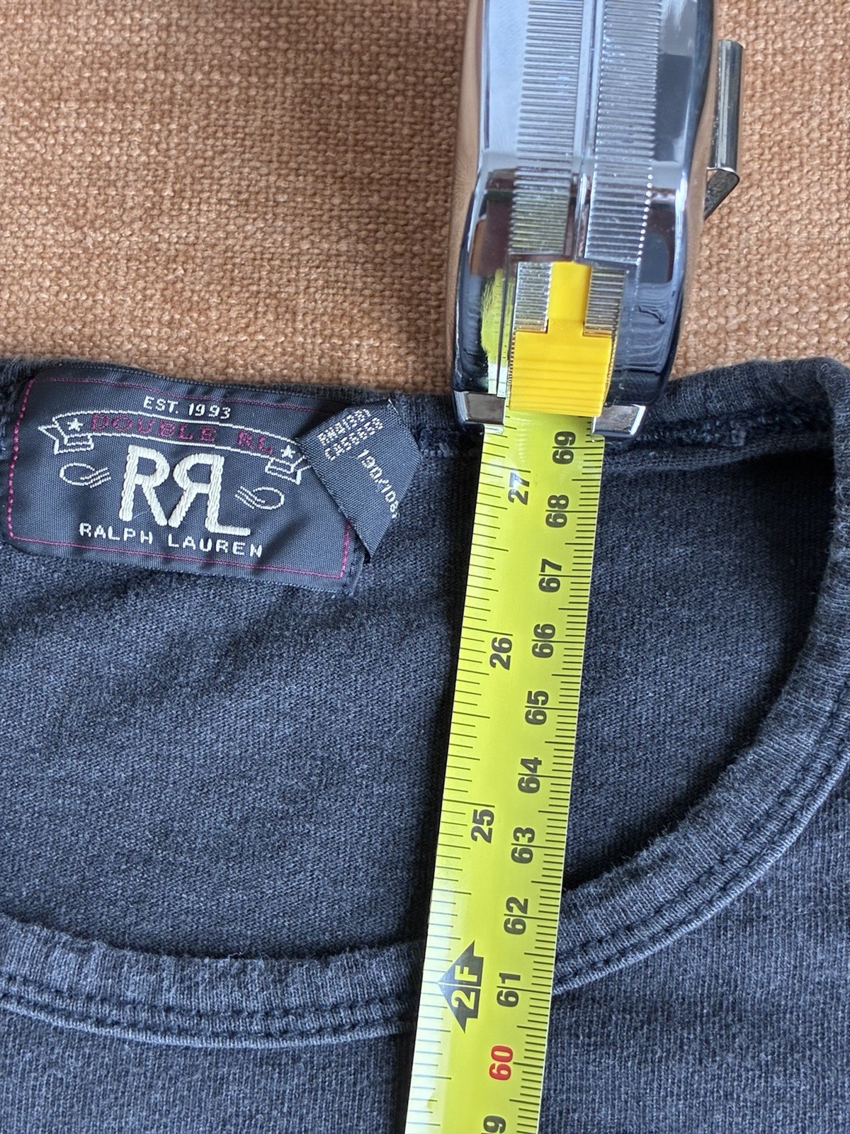 Ralph Lauren RRL Pocket Tee in Black Men’s Size XXL Cotton Jersey T-Shirt