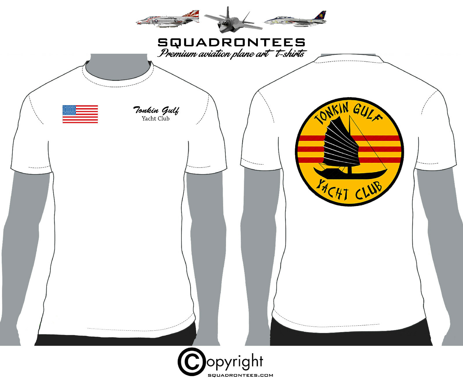 Tonkin Gulf Yacht Club – Premium Plane Art Squadron T-Shirt D-2