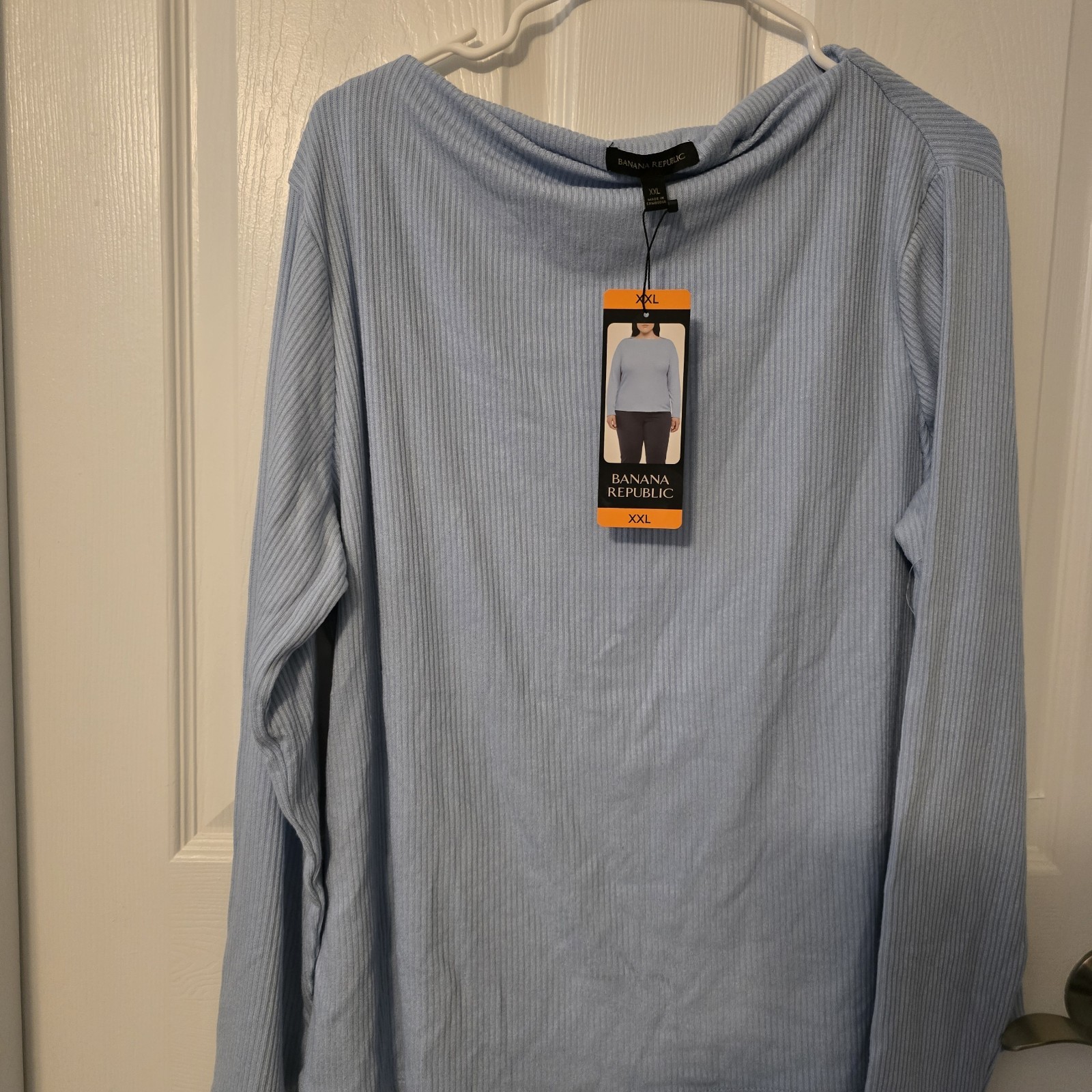 Banana Republic Women’s Rib-Knit Boat Neck Lightweight Pullover Sweater XXL