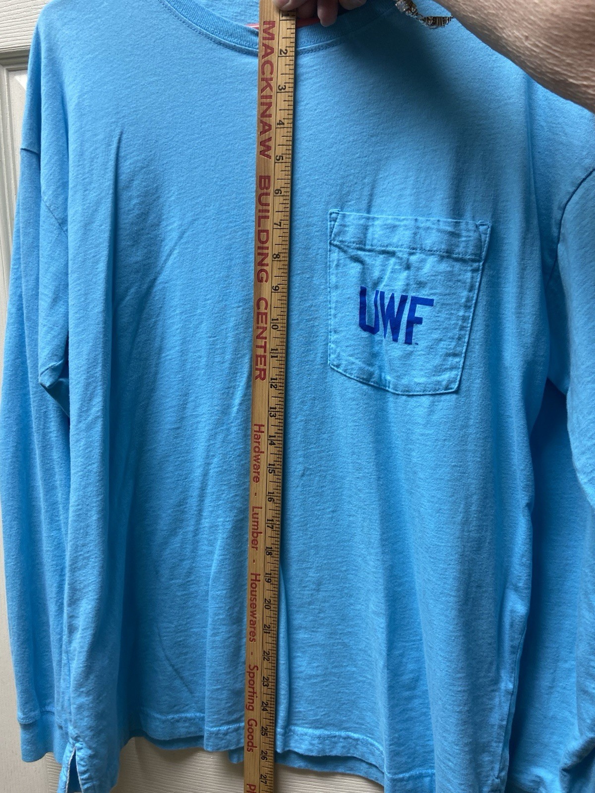 UWF Argonauts College Blue Long Sleeve Cotton T-Shirt Men’s M West Florida