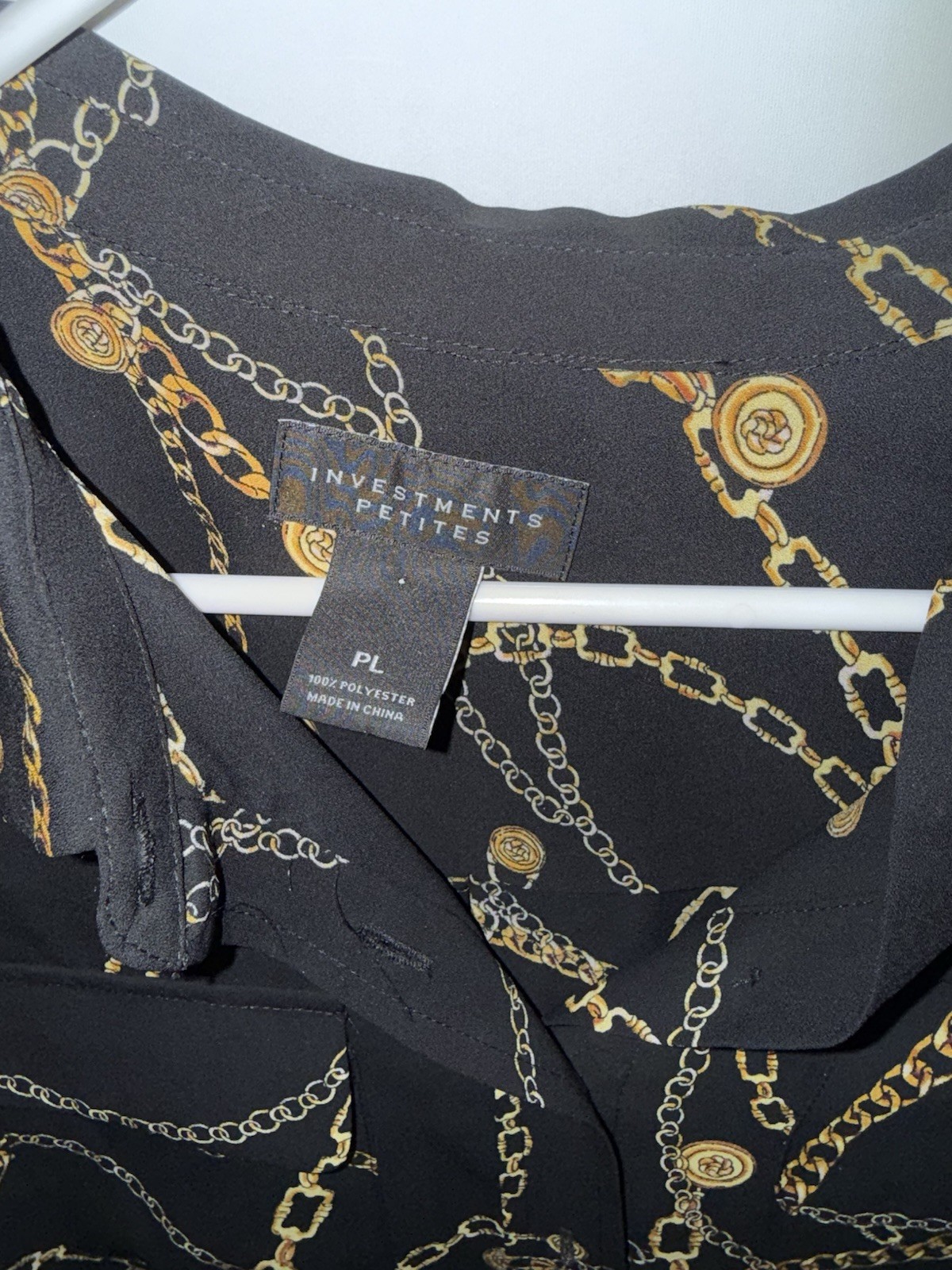 Investment Petites PL Button Up Black