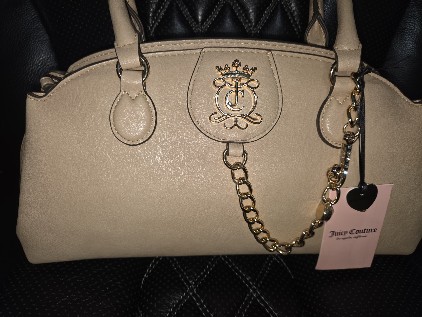 Juicy Couture 💫 Juicy Royal Crest Satchel – Buff Beige NWT