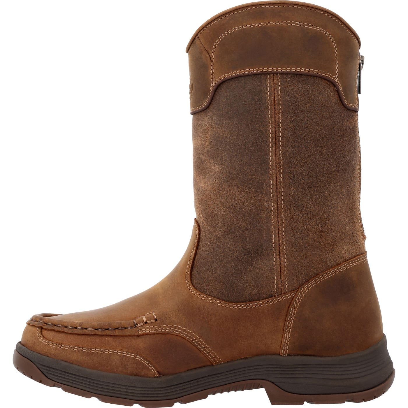 GEORGIA BOOT Men Athens SuperLyte Alloy Toe WP Wellington Boot Brown Size 9.5M