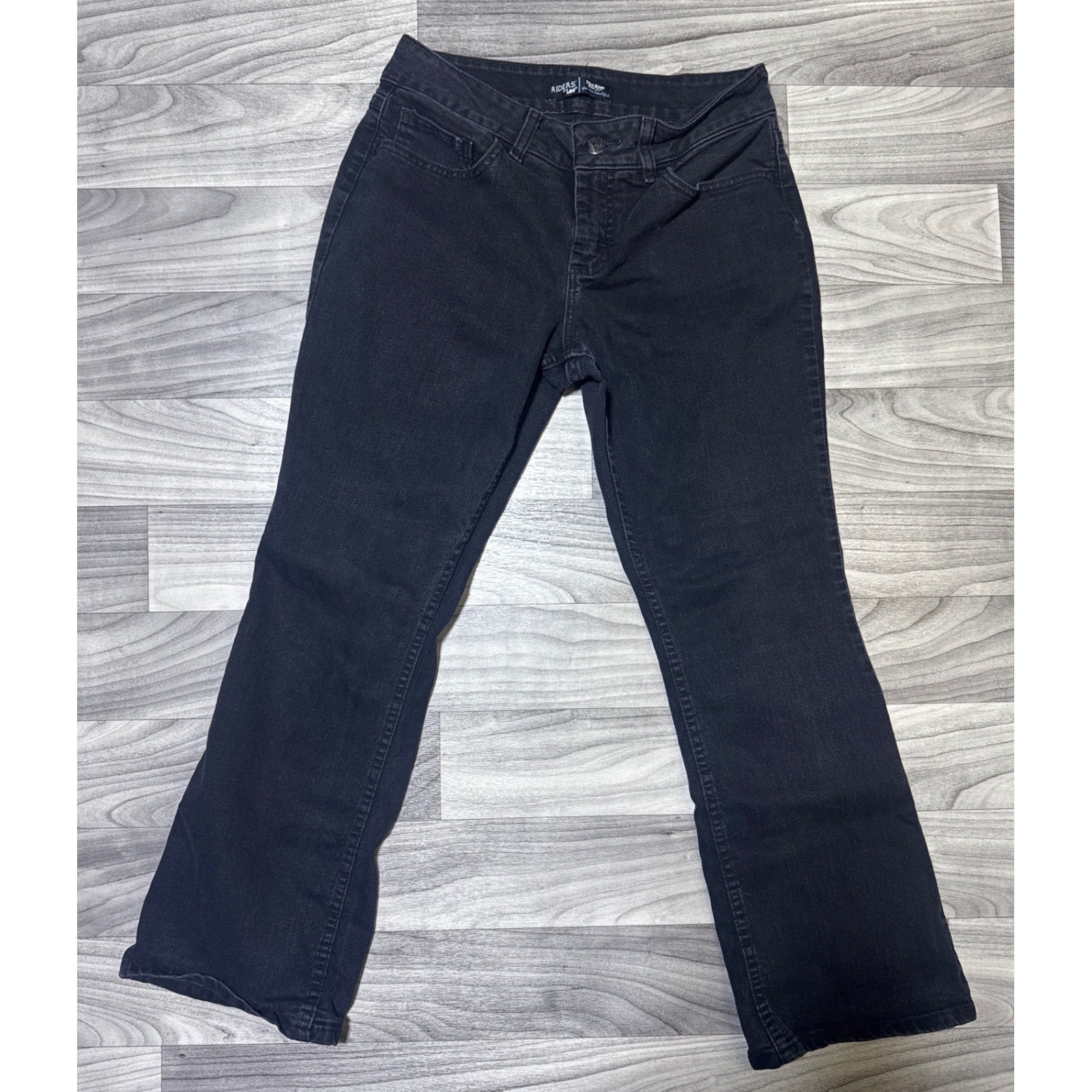 Riders by Lee Black Bootcut Jeans Womens 6P Mid Rise Motorized 130N480