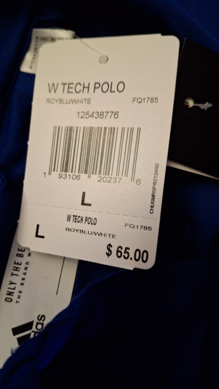 ADIDAS Womens Under The Lights Coaches Polo Shirt (fq1785) BLUE, LARGE