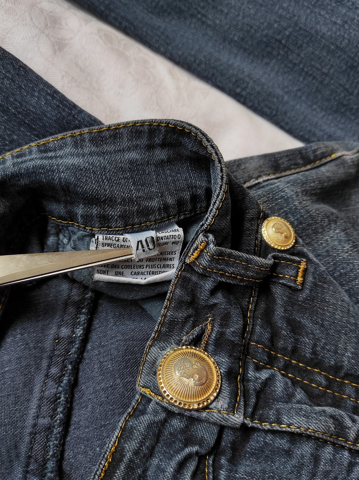 Angelo Marani Premium Italian Denim Jeans Gold Details Size IT 40 / EU 36 S