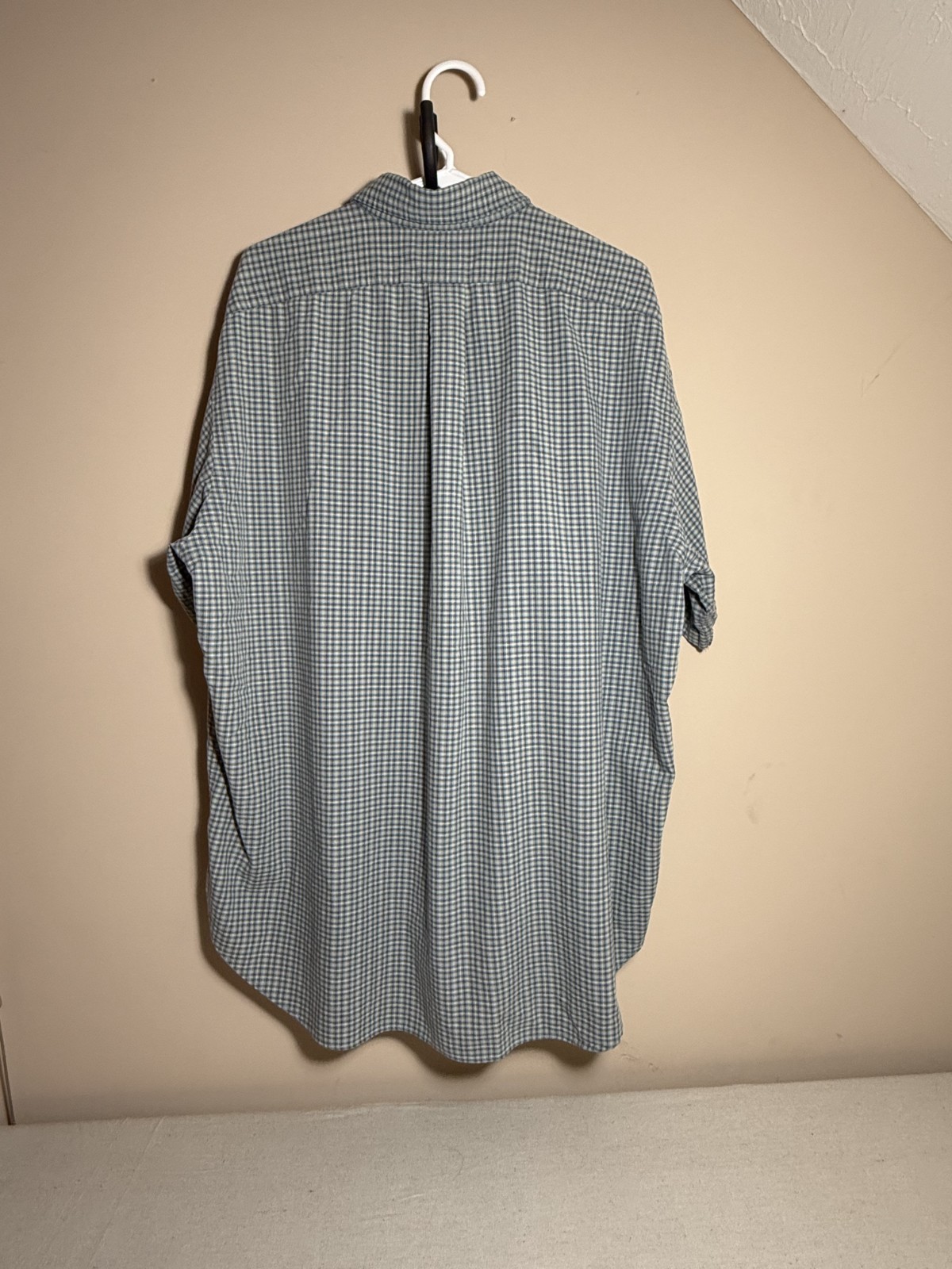 Polo Ralph Lauren Short Sleeve Button Front Shirt Green Plaid Men’s XL Blake