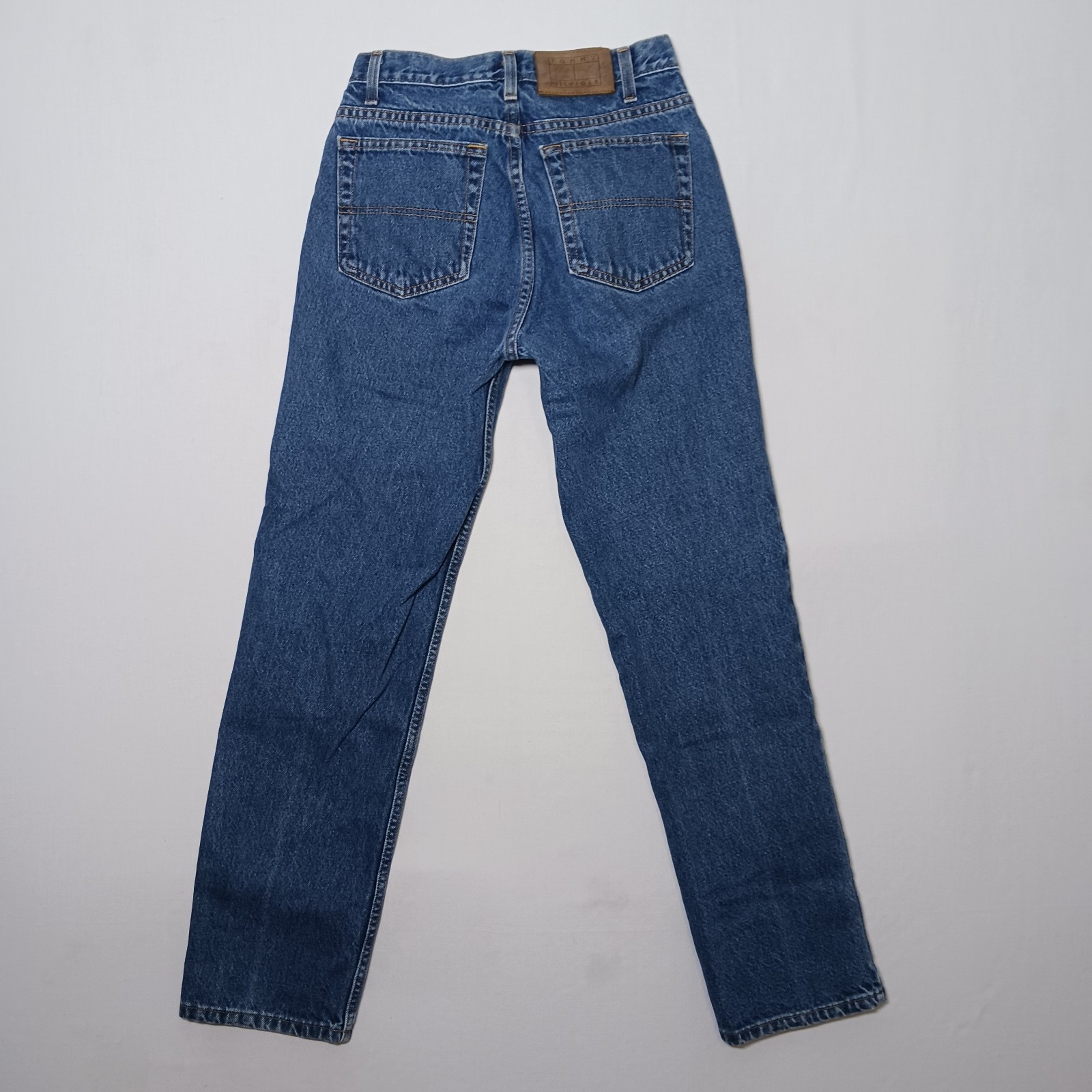 Vintage 2001 Tommy Hilfiger Mens Straight Leg Jean 26X30 Raw Blue Denim USA