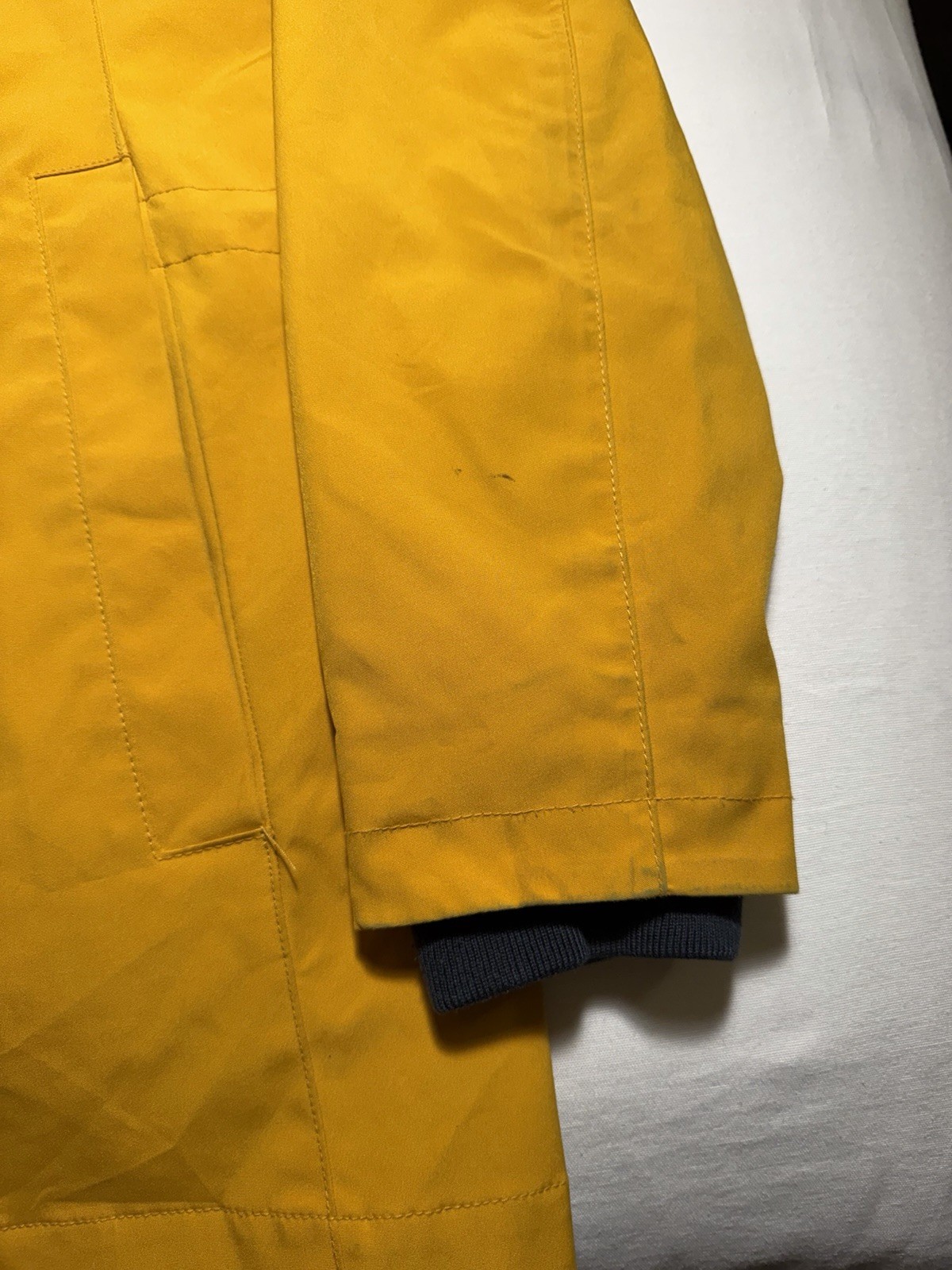 Vintage Pendleton Women’s Rain Slicker Jacket Yellow Hooded Plaid Lined Size S