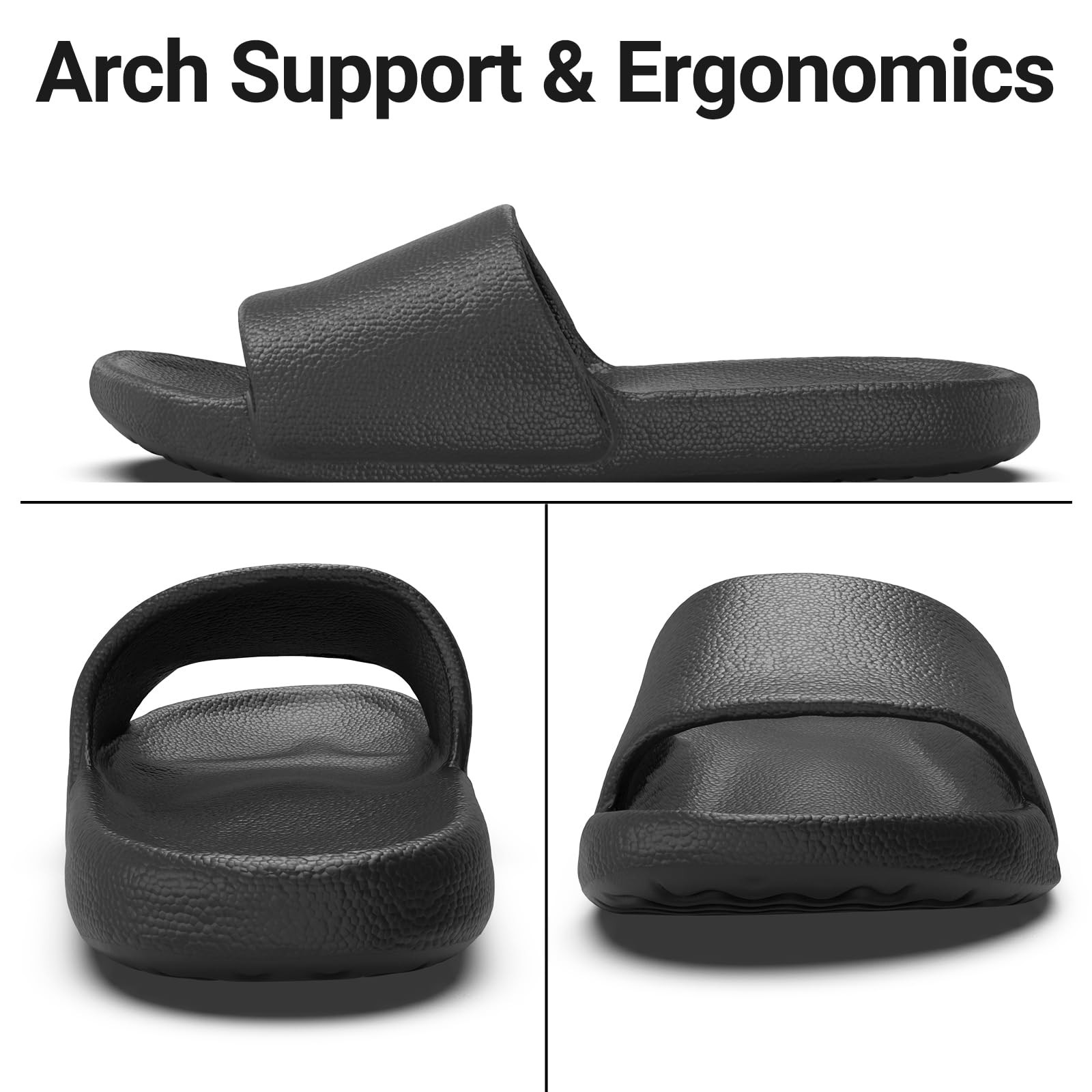Non-Slip Shower Shoes for Men & Women – House Slippers with Arch Support Quic…