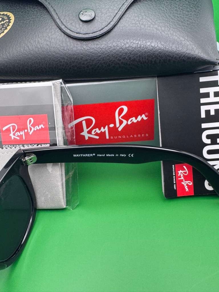 Ray-Ban RB2140 Wayfarer Sunglasses Black Frame & Black Lens Classic Style