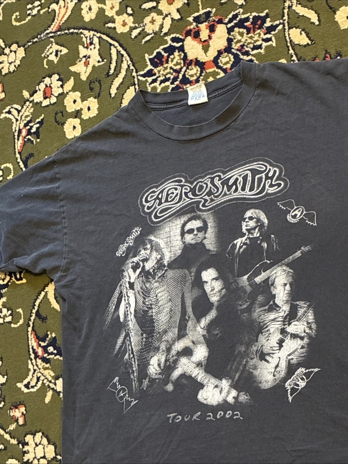 Vintage Aerosmith 2002 Tour T Shirt Men’s Xl Boxy Cygnus