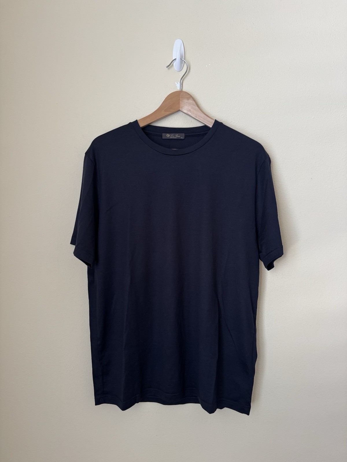 Loro Piana Waitaki Tee Shirt Wish Wool Blue Navy XL