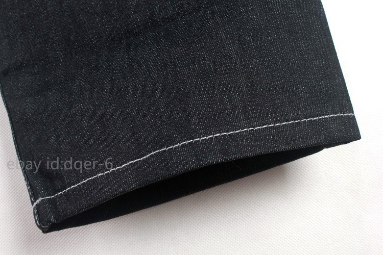 New Men’s Black Jeans Denim Baggy Loose Casual Pants Trousers Hip-Hop W30-W42