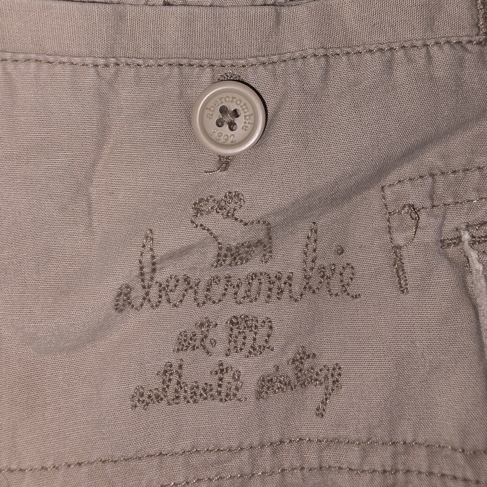 y2k Abercrombie mini low waist cargo skirt Khaki Size 12 See Measurements