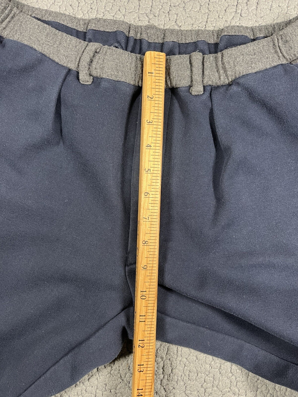 Tomorrowland Tokyo Pants Mens Medium Navy Blue Grey Contrast Waistband Joggers