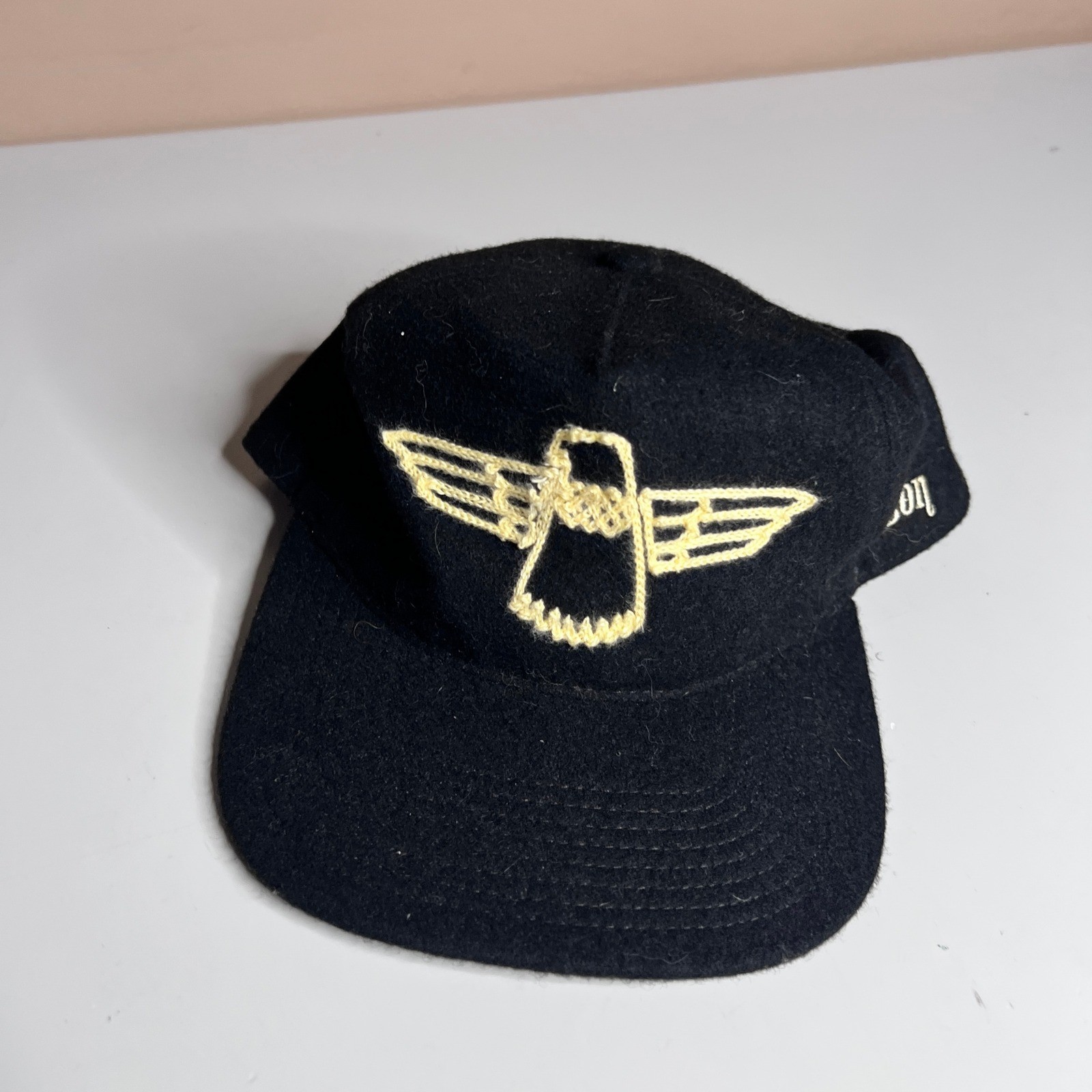 Gibson Guitars Snapback Hat Black Wool Blend Winged Logo Baseball Cap Mens OSFM