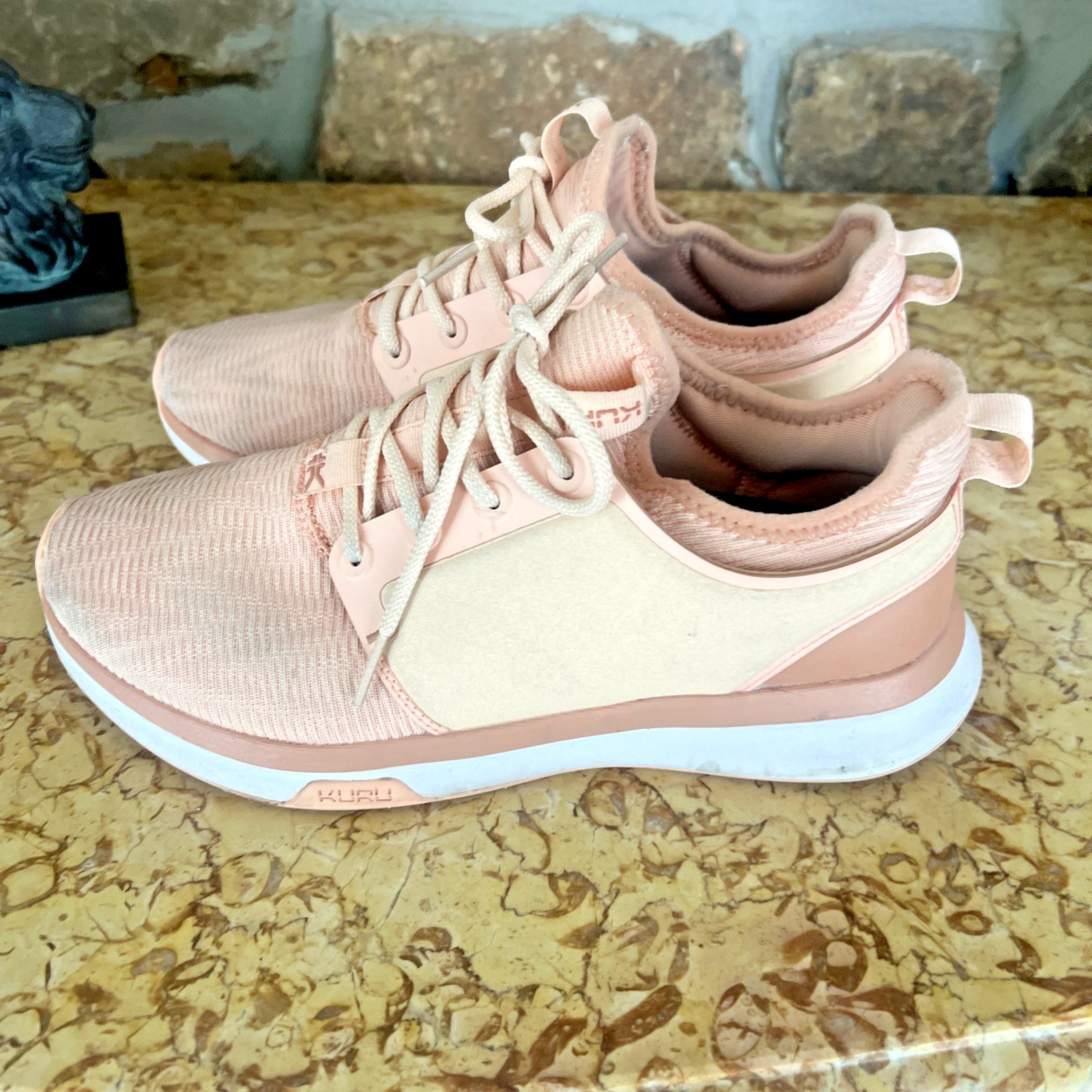 Kuru Atom Womens Size 9 Pink White Athletic Running Walking Shoes Sneakers