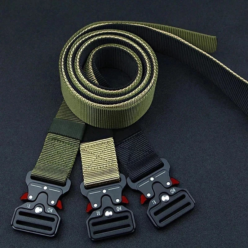 MEN Casual Military Tactical Army Adjustable Quick Release Belts Pants Waistband