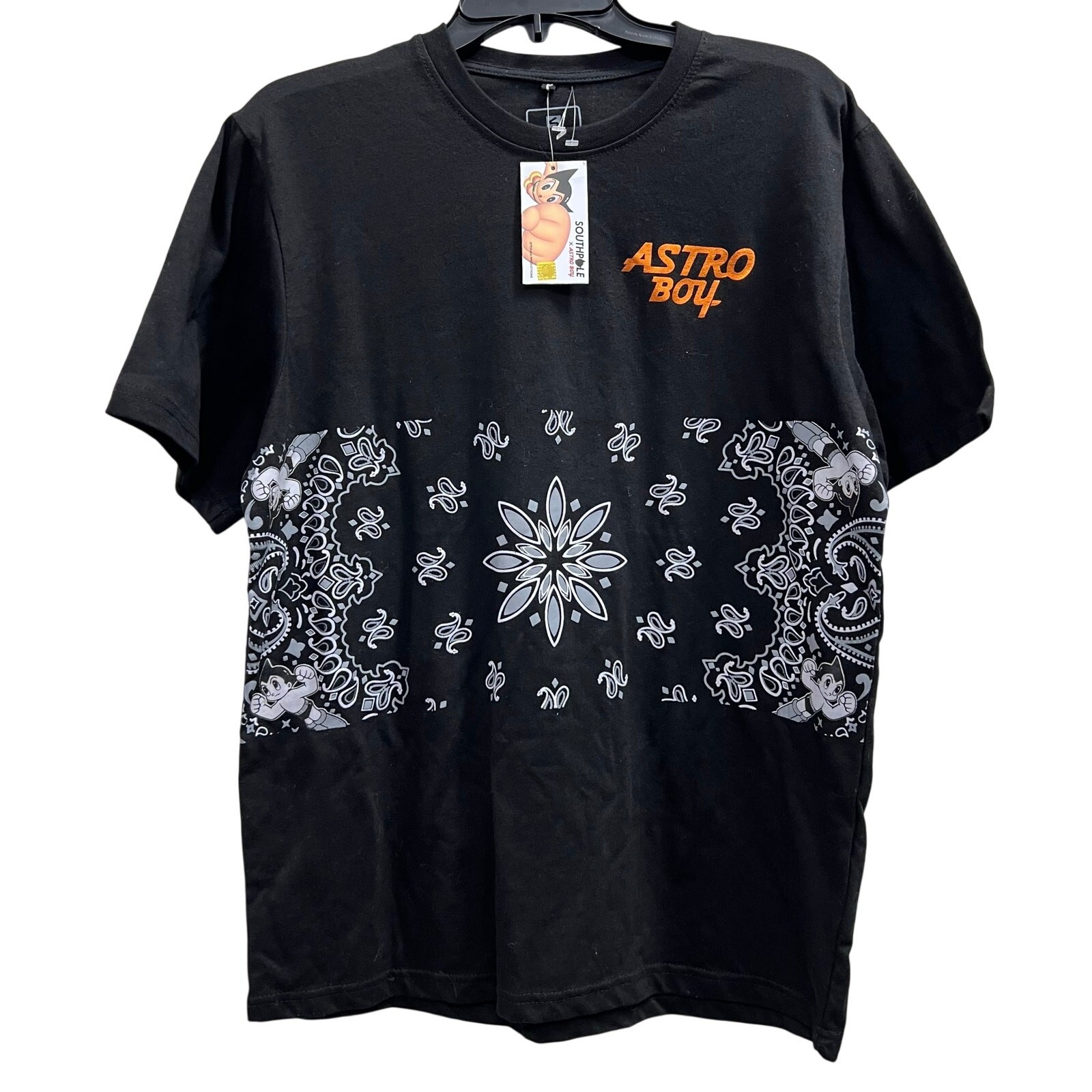 Southpole x Astro Boy Ltd edition tee black bandana Streetwear print NWT Sz L