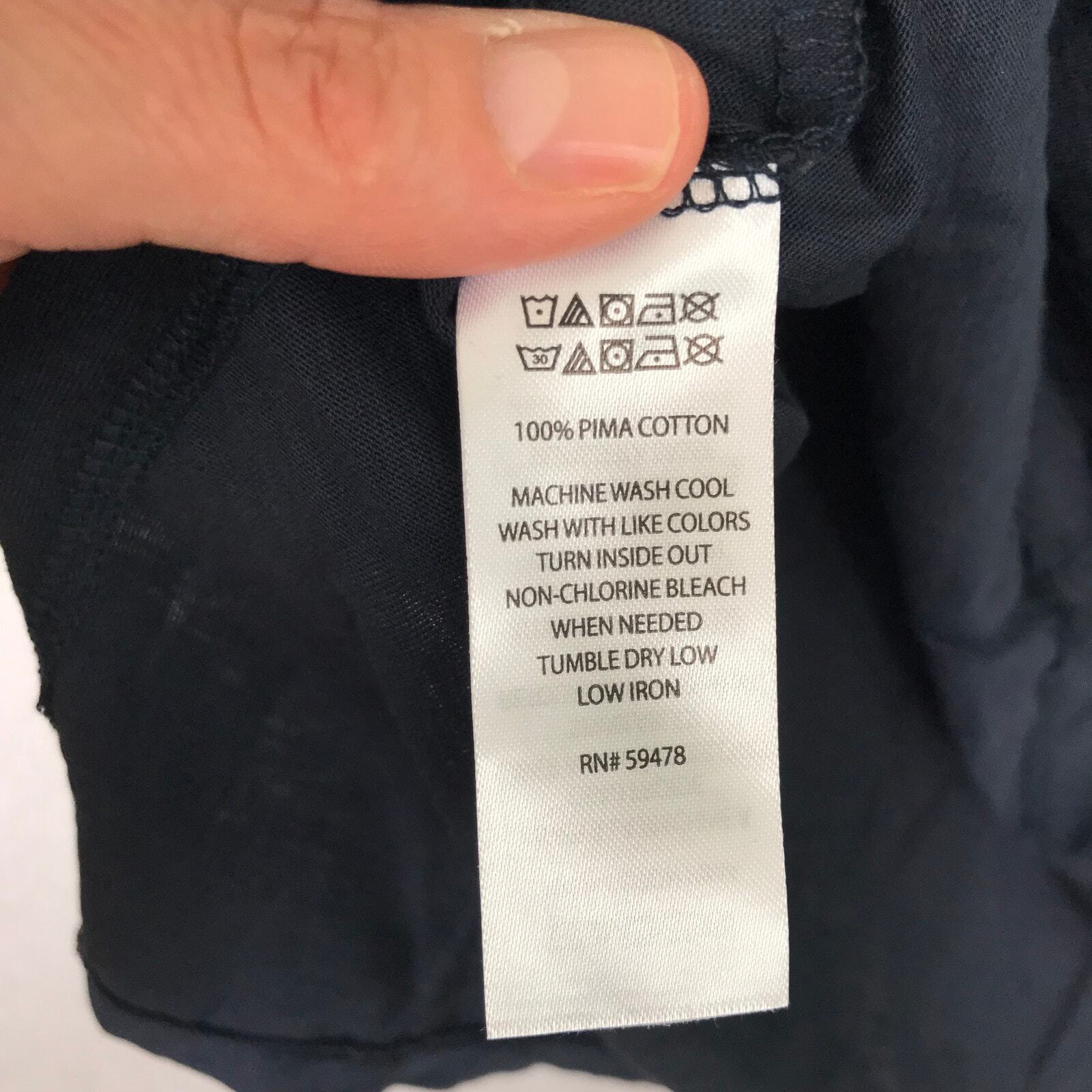 C&C California Shirt Small Navy Pima Cotton Basic Oversized Stretch Slouchy