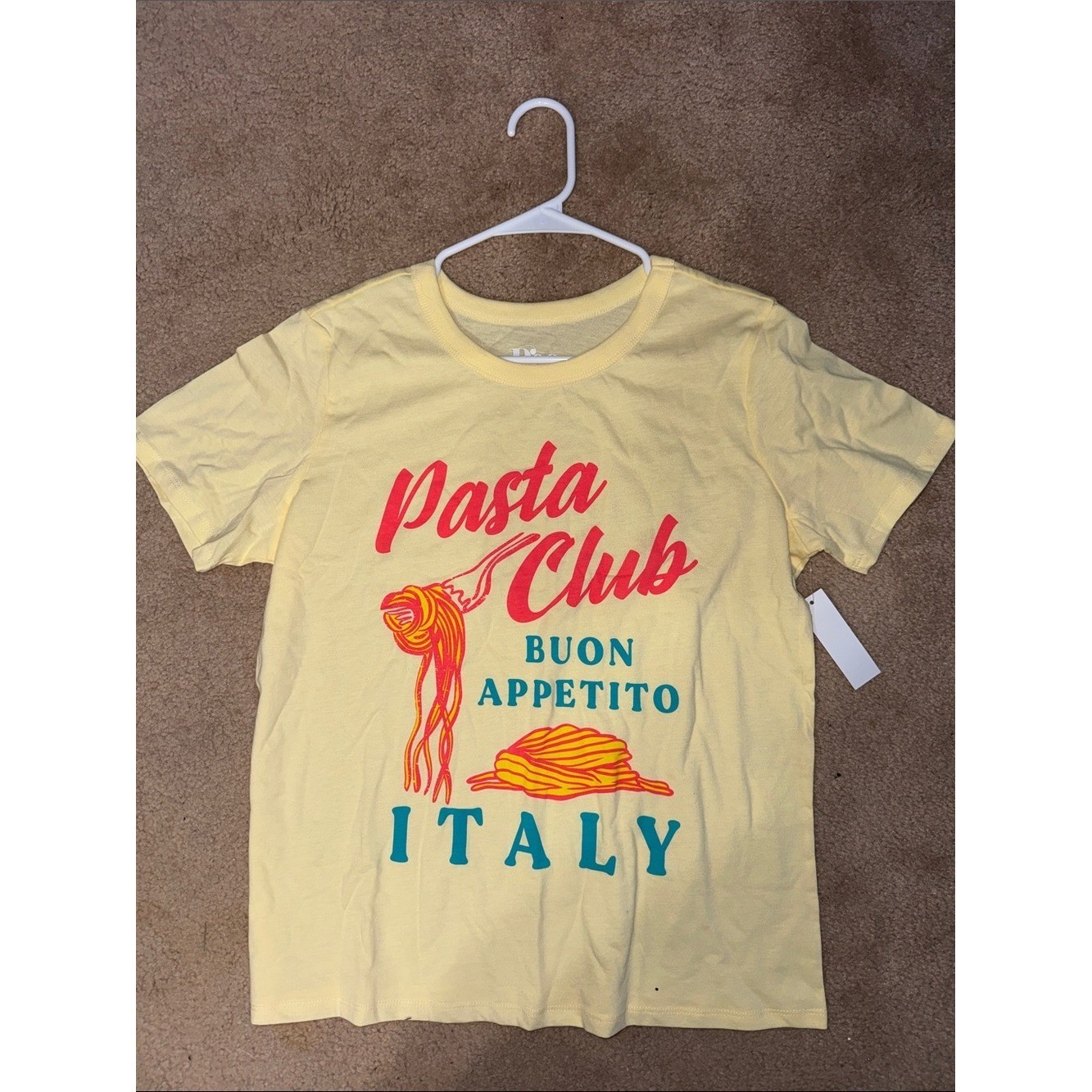 Pasta Club Italy Graphic Tee – Yellow