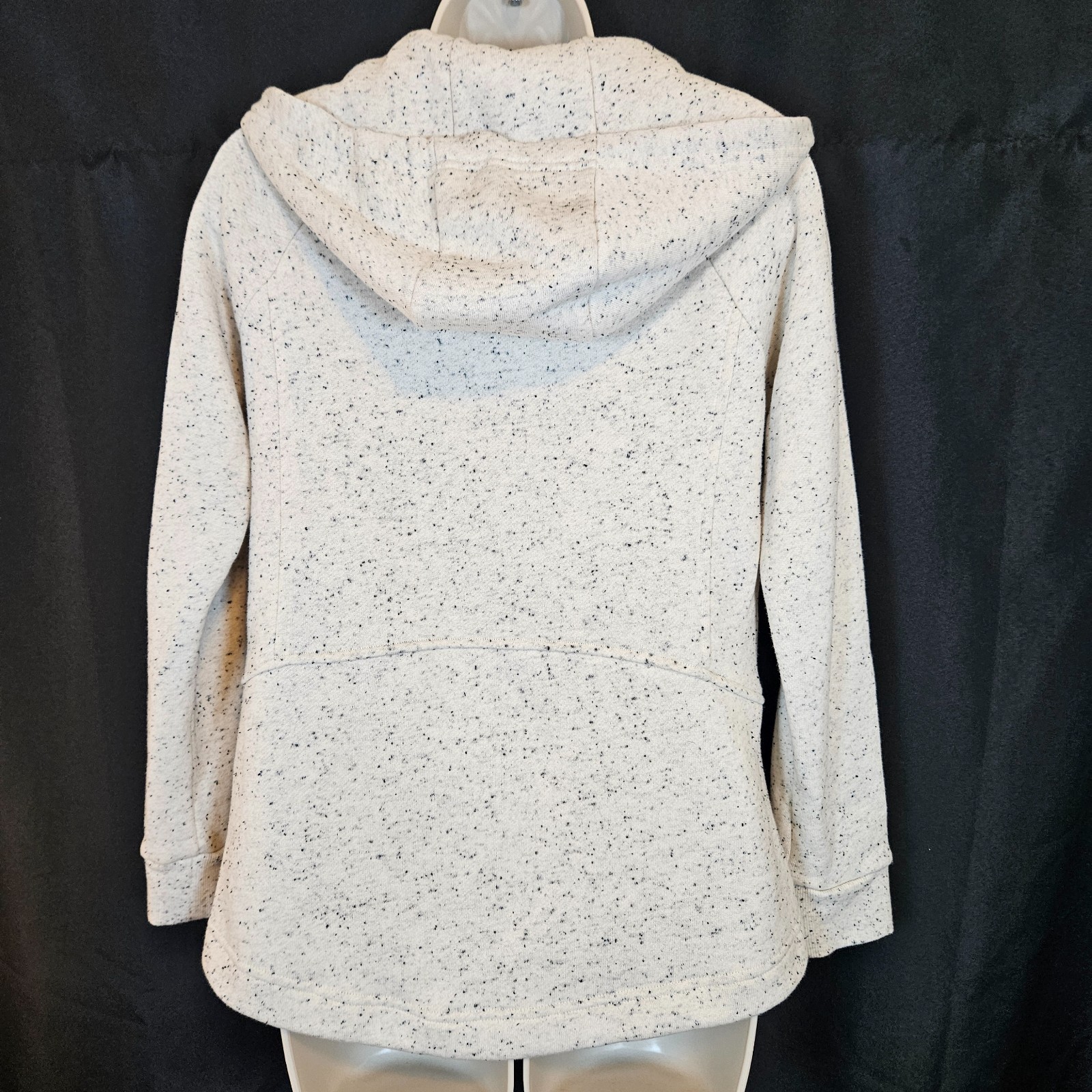T by Talbots Soft Sweater Jacket Full Zip Fleece Lining Size Small Speckles