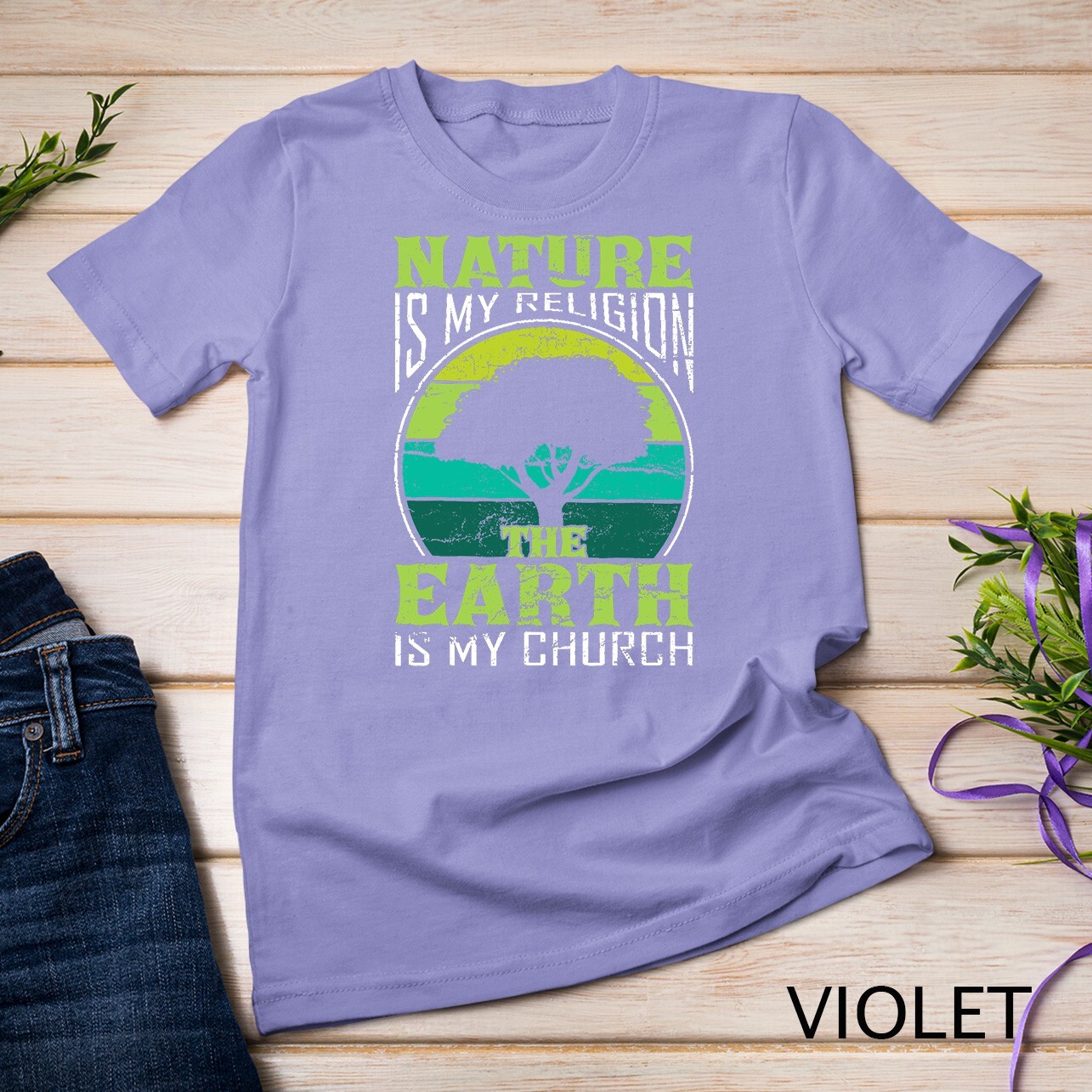 Native American Day Nature Is My Religion Earth Is My Church Unisex T-shirt