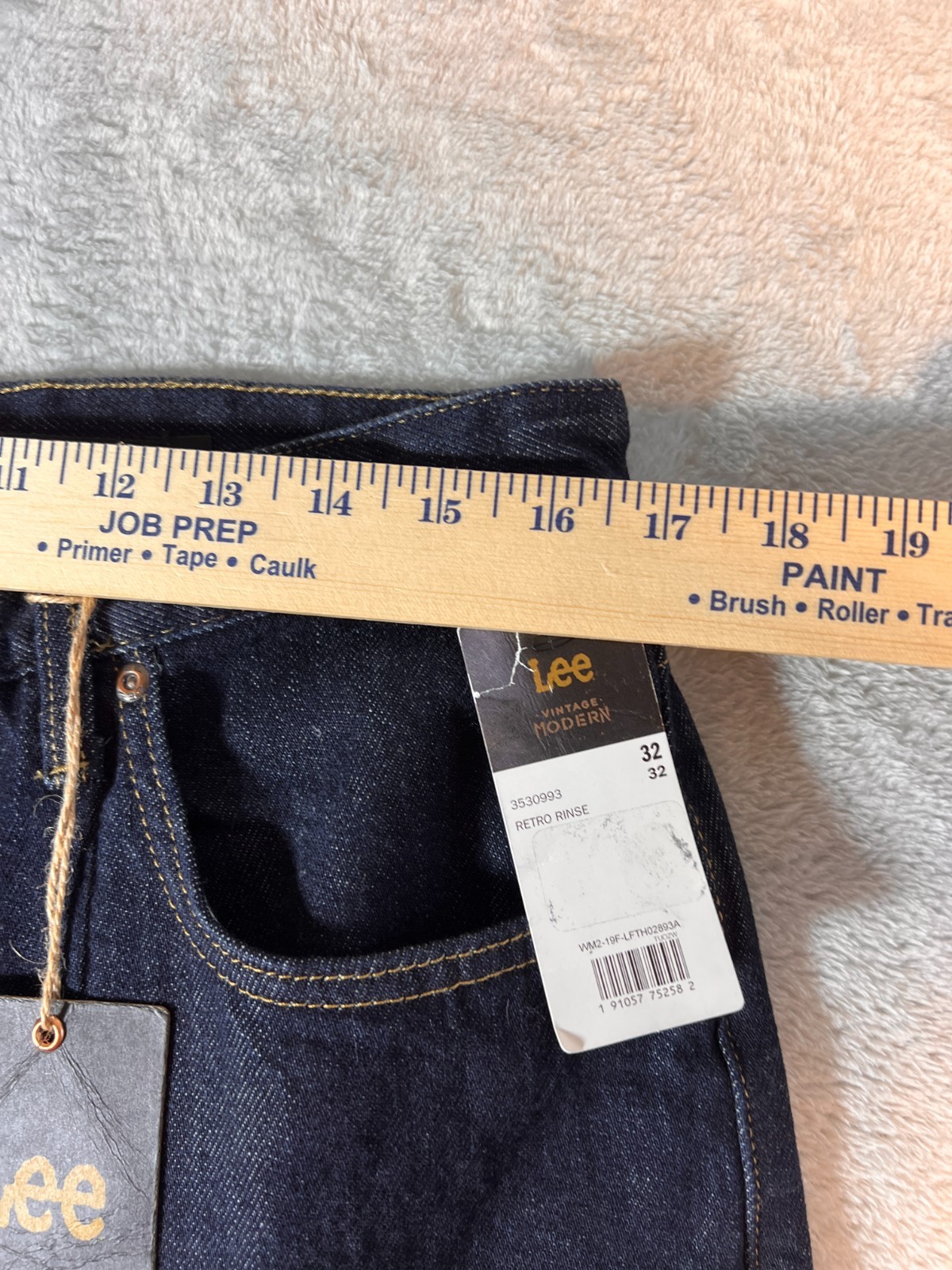 Lee Vintage Modern Jeans Retro Rinse Blue HighRise Strght Leg Akl 32 NWT 5306 Q2