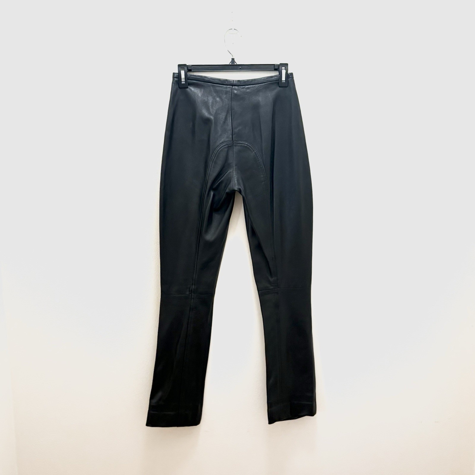 Vintage Arrow USA Black Western Cowboy Carter 100% Leather Pants Size 4 Small