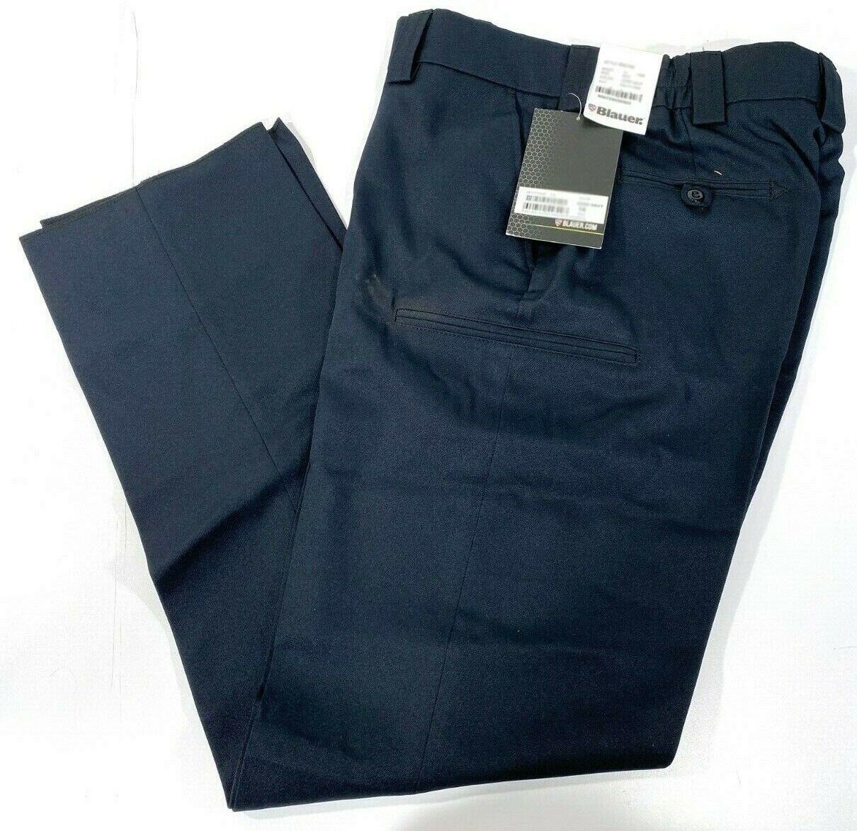 NEW BLAUER WOMENS SIZE 4 x 36 6 POCKET POLYESTER PANTS 8657W DARK NAVY UNHEMMED