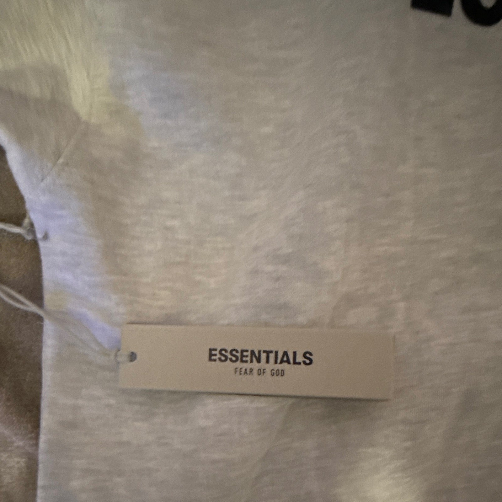 Essentials Fear of God Solid Gray Pullover Hoodie Logo Kangaroo Pocket Size L