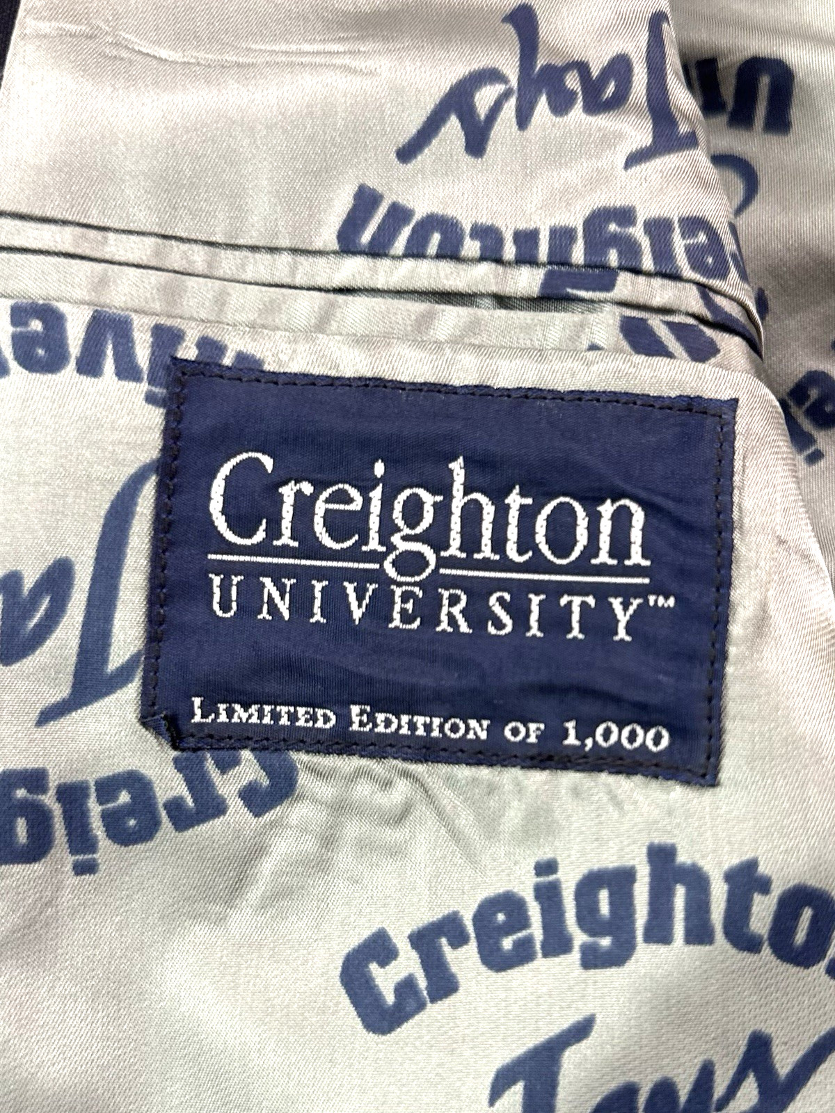 vtg Creighton Blue Jays 38S navy blue blazer jacket sport suit coat wool usa