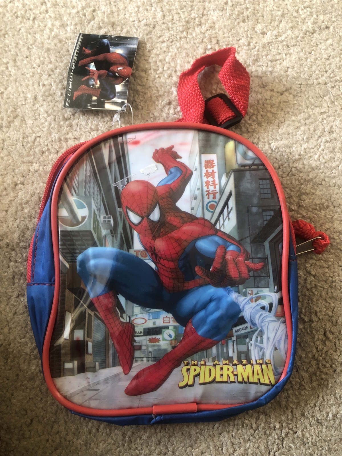 Little Kids The Amazing Spiderman Backpack Approximately 6 Inches Wide 7 Tall