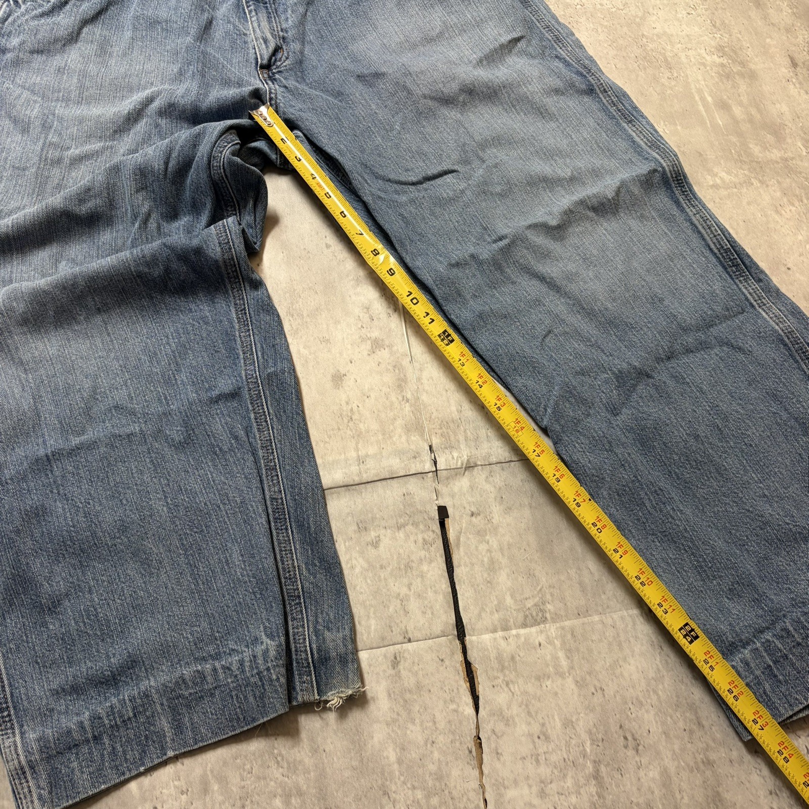 Carhartt B189 LVN Carpenter Jeans 42×30 Loose Fit Workwear Denim Utility