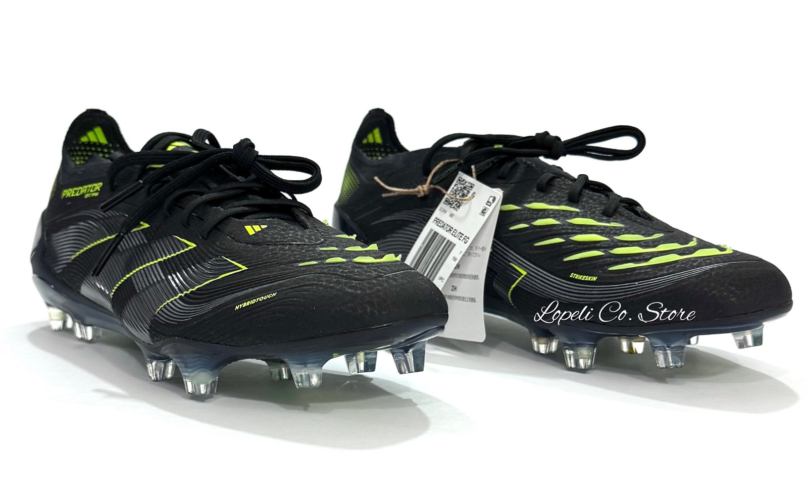 Adidas Predator Elite FG Electric Stealth Black Cleats JI1085 Mens 6.5 – 11.5