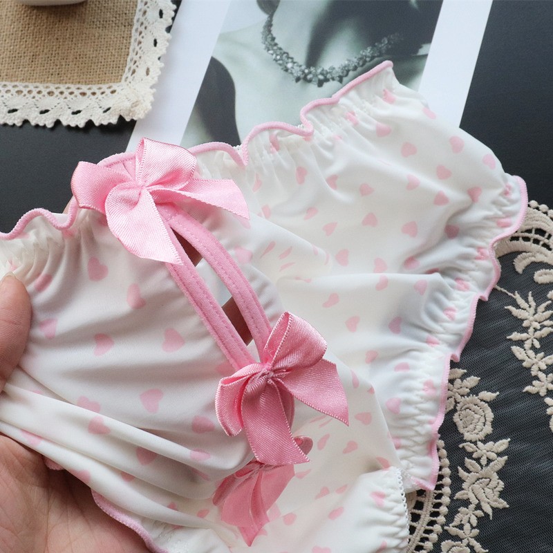 3 Pack Lot Sexy Girls Womens Panties Briefs Rullfle Underwear Lingeries Sissy