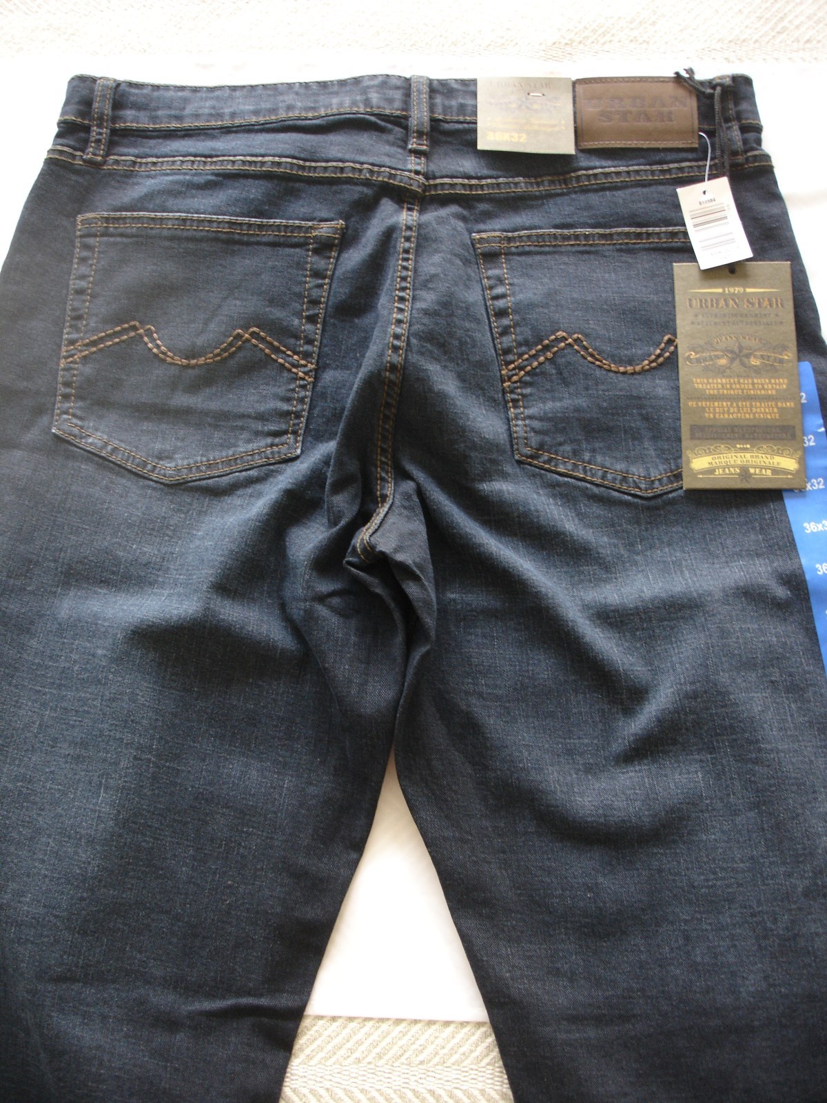 Urban Star men’s jeans – relaxed fit – straight – 36 x 32 – Dark Blue – NEW!!