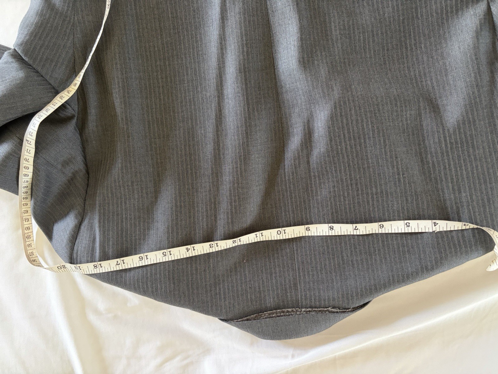 Brooks Brothers suit mens 44L Gray Pinstripe 2 Button 1818 Madison Saxxon Wool