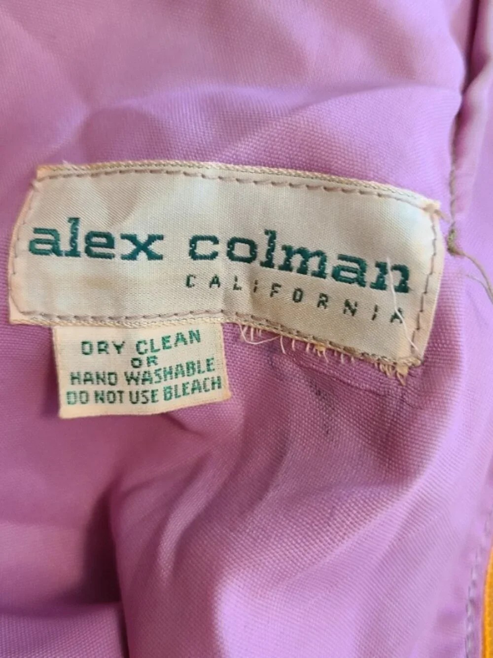 VINTAGE 1960s ALEX COLMAN BRIGHT PRINT CAFTAN HOUSE DRESS POLKA DOT GOWN sz S