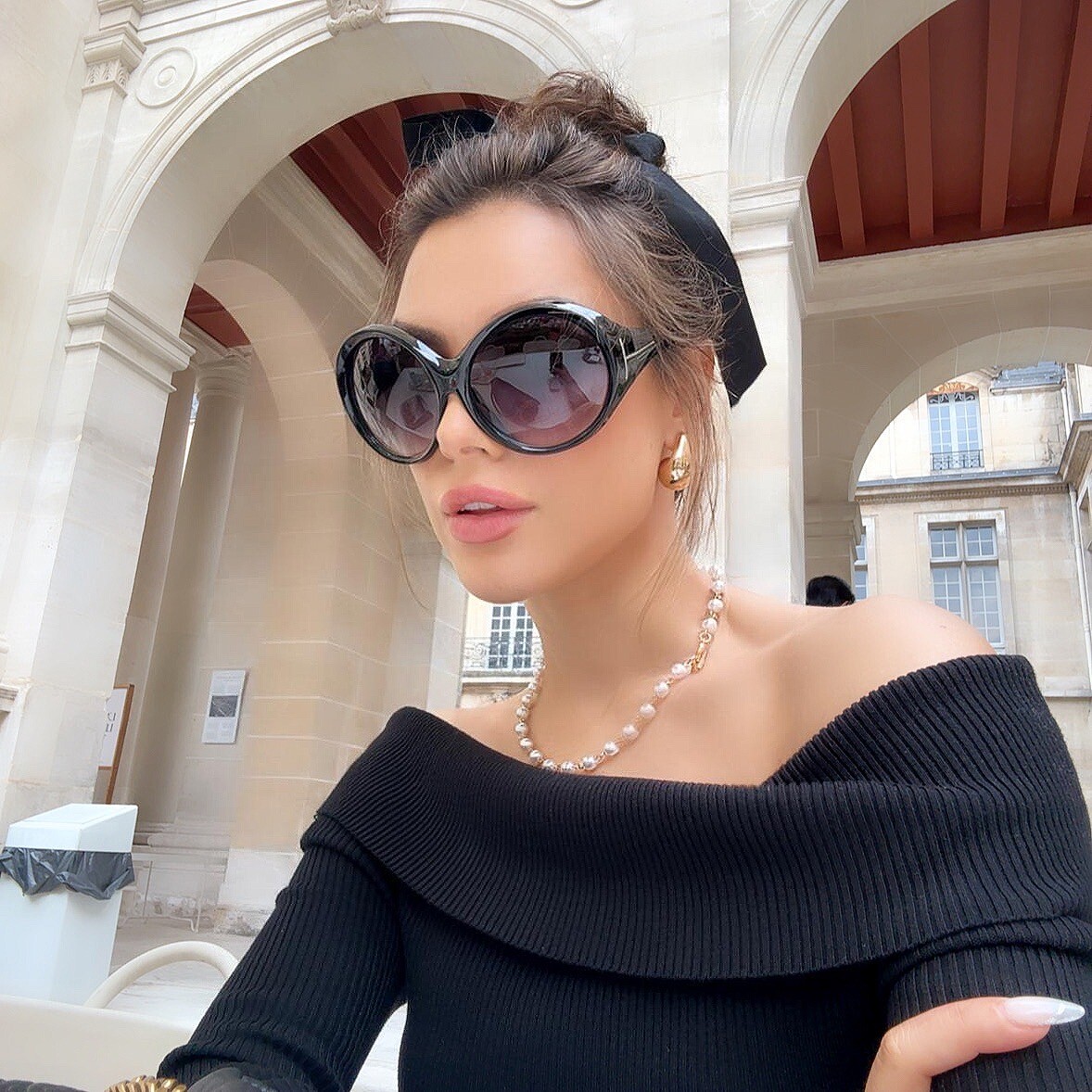Big Rims Oversized Gradient Round VINTAGE Women Sunglasses ALI Lopez GAFAS